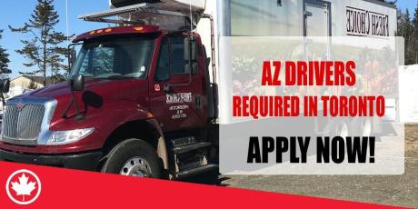 AZ DRIVERS REQUIRE IN TORONTO