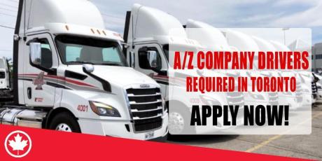 A-Z COMPANY DRIVERS REQUIRED IN TORONTO