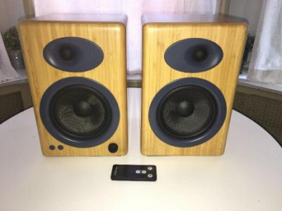 Audioengine A5+ Classic Powered Bookshelf Speakers in Bamboo $295