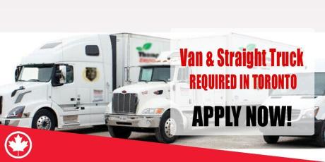 Van & Straight Truck REQUIRED IN TORONTO