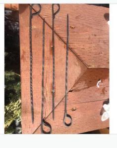 Handforged bbq skewers set of 4