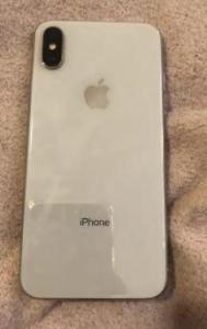 Silver iPhone X unlocked 64gb $210