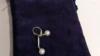 Cultured Freshwater Pearl and White Sapphire earrings