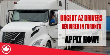 URGENT AZ DRIVERS REQUIRED IN TORONTO
