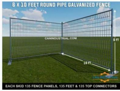 Temporary Construction Safety Fence Panels 6x10