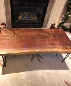 Live edge walnut coffee table