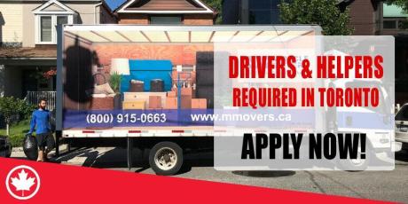 DRIVERS & HELPERS REQUIRED IN TORONTO (CANADA)