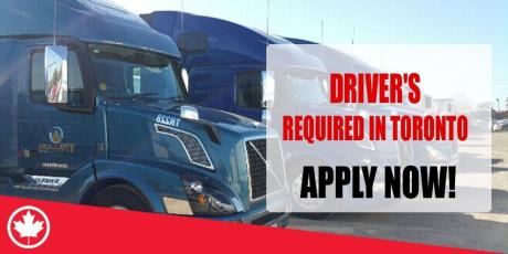 DRIVER'S REQUIRED IN TORONTO