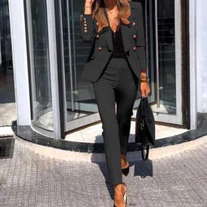 Shop Two Piece Ladies Casual Blazer Jacket FOR SALE