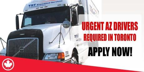URGENT AZ DRIVERS REQUIRED IN TORONTO