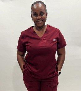 Stretchy nursing scrubs