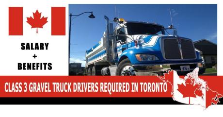 CLASS 3 GRAVEL TRUCK DRIVERS REQUIRED IN TORONTO-CANADA
