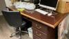 Wood desk & chair