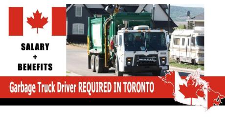 Garbage Truck Driver REQUIRED IN TORONTO