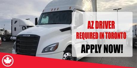 AZ DRIVER REQUIRED IN TORONTO