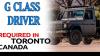 Hiring immediately! G class driver