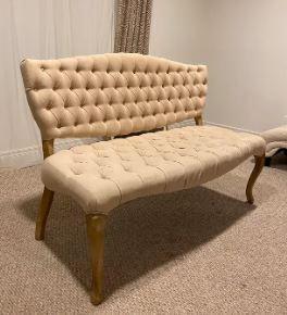 Tufted Bench off-white