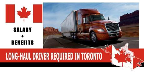 LONG-HAUL DRIVER REQUIRED IN TORONTO-CANADA