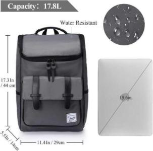 Backpack for Men, Vintage Water Resistant Daypack Rucksack Colleg