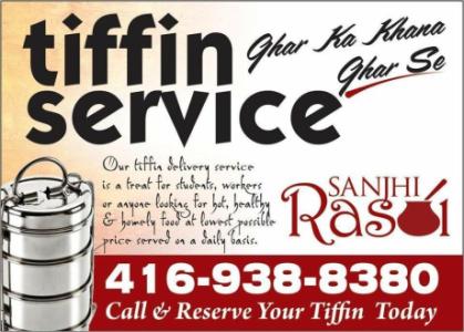 TIFFIN SERVICE!