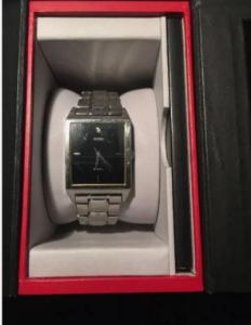 Guess Watch Black with One White Rhinestone