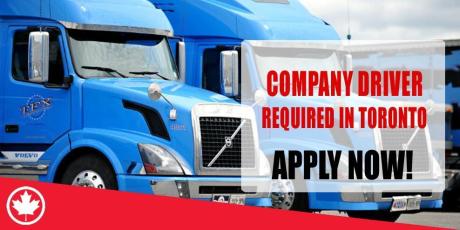 COMPANY DRIVER REQUIRED IN TORONTO