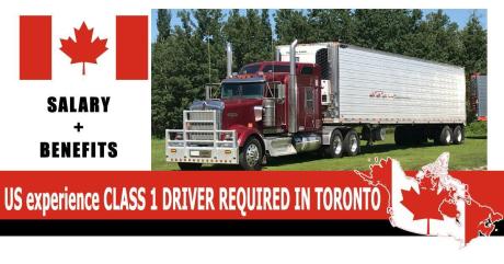 US experience CLASS 1 DRIVER REQUIRED IN TORONTO
