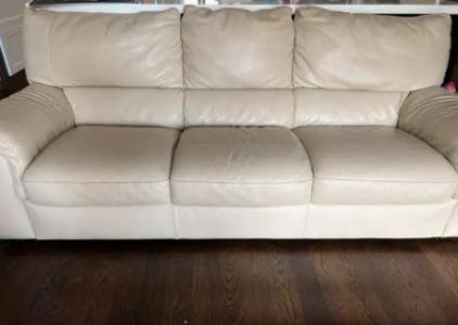 faux leather couch