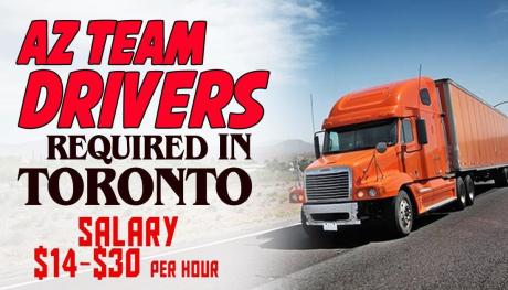 AZ TEAM DRIVERS REQUIRED IN TORONTO