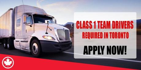 CLASS 1 TEAM DRIVERS REQUIRED IN TORONTO