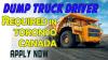 Dump truck job