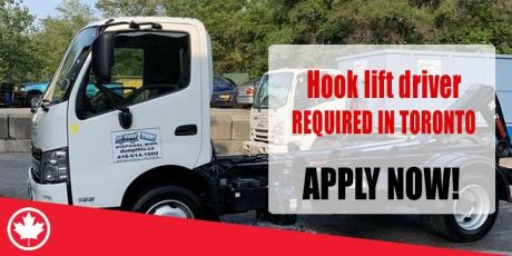 Hook lift driver REQUIRED IN TORONTO
