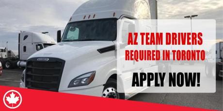 AZ TEAM DRIVERS REQUIRED IN TORONTO