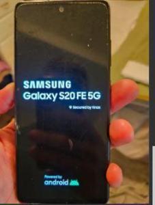 Samsung Galaxy S20 FE 5G blue cell phone