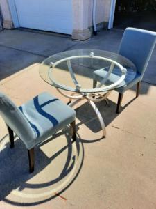 Contemporary Glass Dining Table - No Chairs