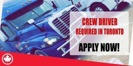 CREW DRIVER REQUIRED IN TORONTO