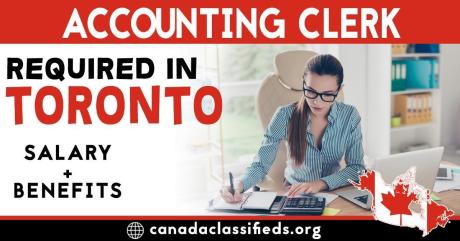 ACCOUNTING CLERK REQUIRED IN TORONTO