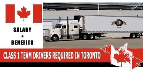 CLASS 1 TEAM DRIVERS REQUIRED IN TORONTO