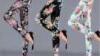 Exercise Colorful Peony Flower Female Elastic Leggins High Waist