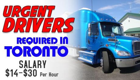 URGENT DRIVERS REQUIRED IN TORONTO CANADA