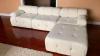 sectional couch 4pc Ivory Velvet Brand New