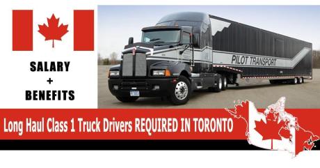 Long Haul Class 1 Truck Drivers REQUIRED IN TORONTO