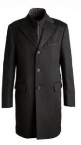 Men’s Wool Dress Coat – Size 42 – Black – Corneliani $500