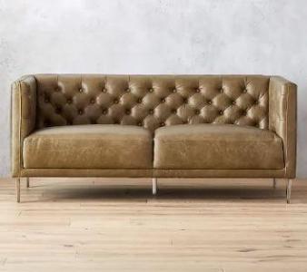 CB2 Leather Sofa Couch - Urgent Sale less than 50%