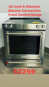 30-Inch 5-Element Electric Convection Front Control Range